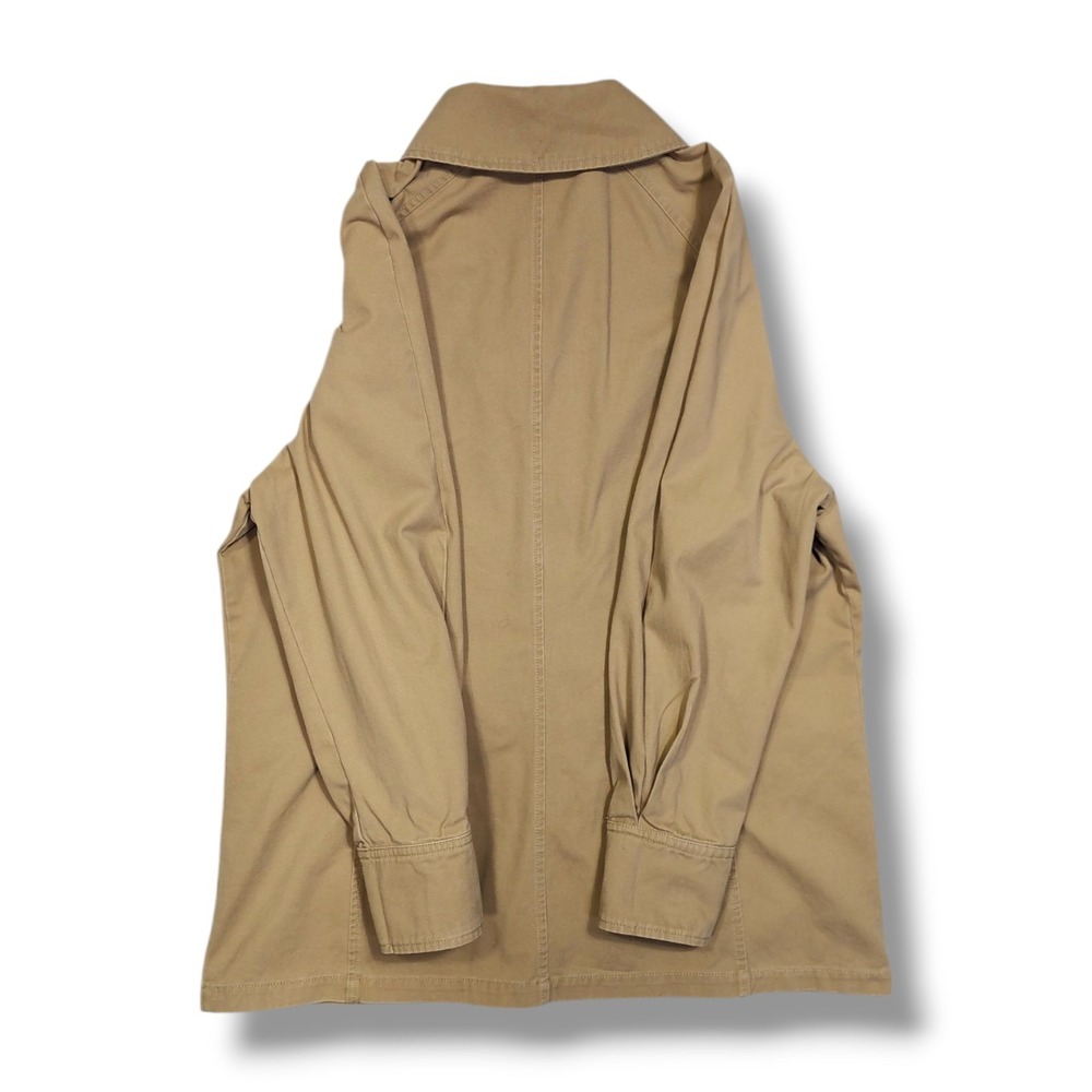 7 For All Mankind Military Utility Full Zip Snap Buttons Brown Jacket Women's M - Picture 8 of 16